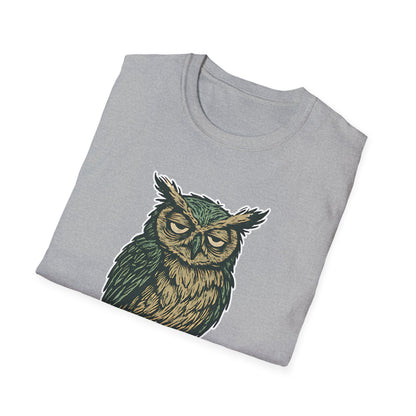 Great Horned Owl Coffee Humor T-Shirt