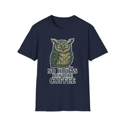 Great Horned Owl Coffee Humor T-Shirt