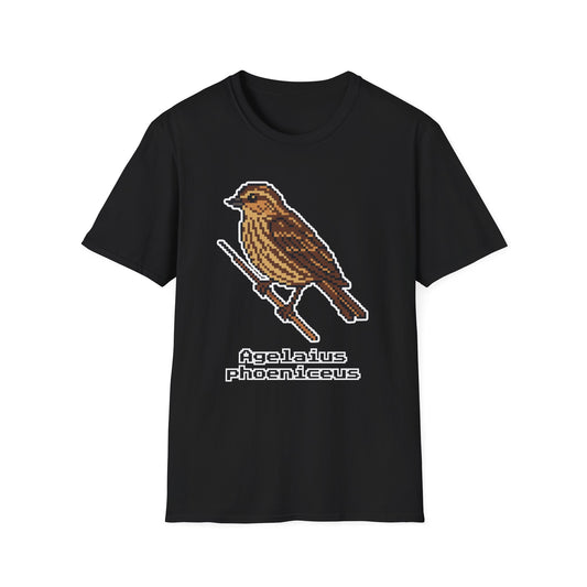 Red-winged Blackbird Pixel Art (Female)