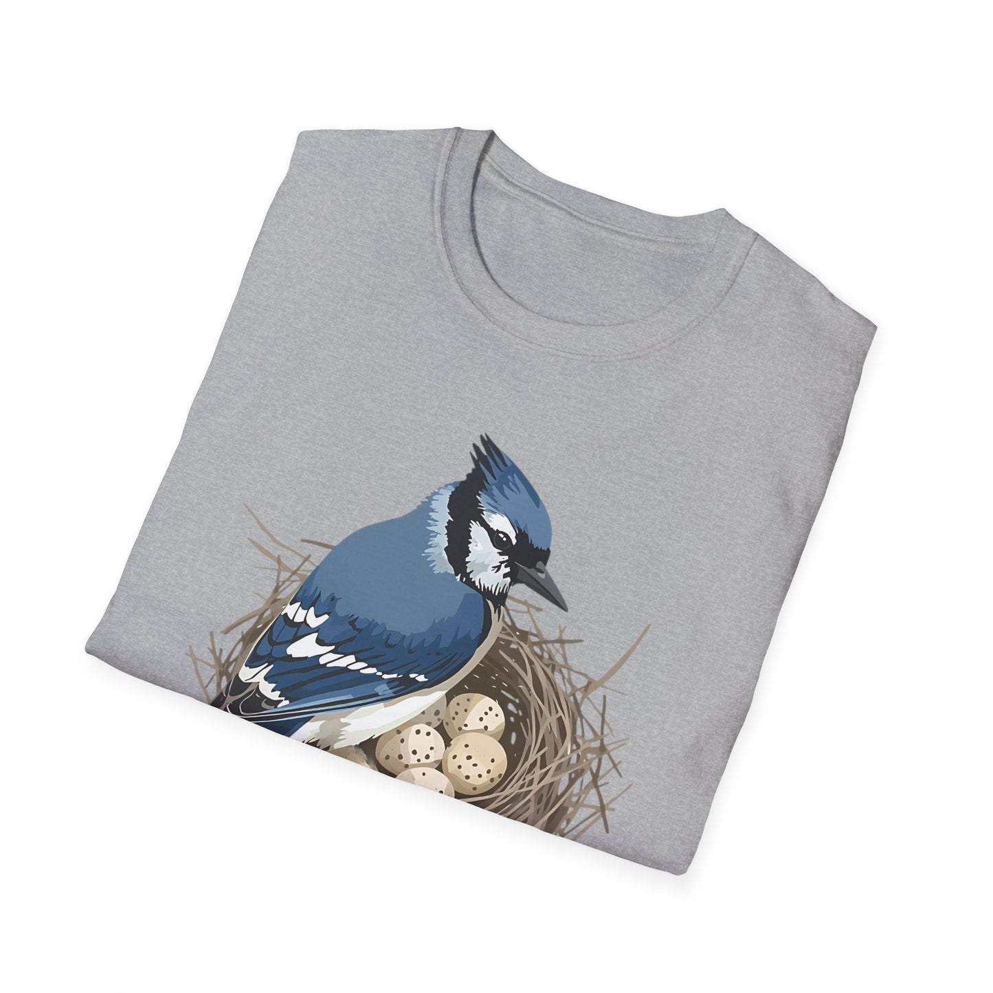 Blue Jay in Nest with Eggs T-Shirt