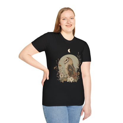 Crescent Moon Barn Owl T-Shirt