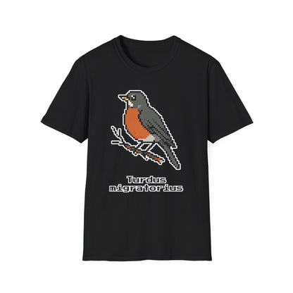 American Robin Pixel Art (Female)