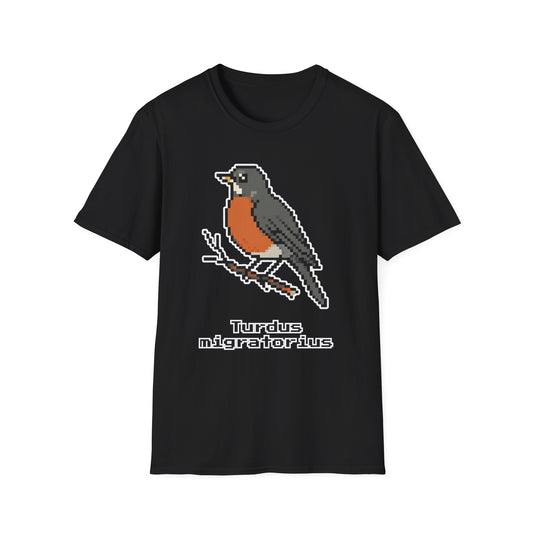American Robin Pixel Art (Female)