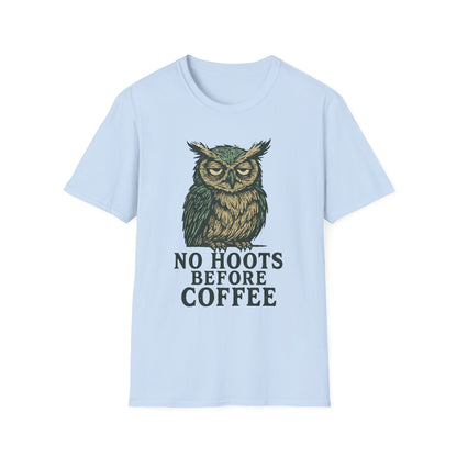 Great Horned Owl Coffee Humor T-Shirt