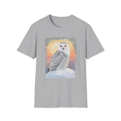 Snowy Owl Winter Sunset T-Shirt