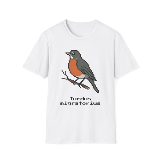 American Robin Pixel Art (Female)