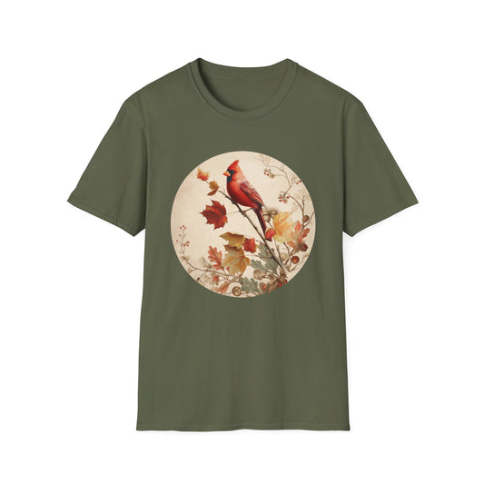 Northern Cardinal Autumn Branch T-Shirt