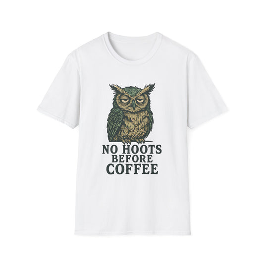 Great Horned Owl Coffee Humor T-Shirt