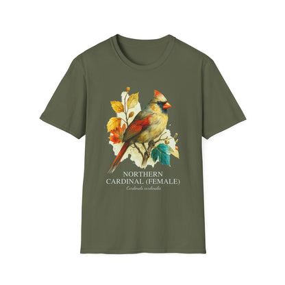 Northern Cardinal Field Guide Watercolor T-Shirt