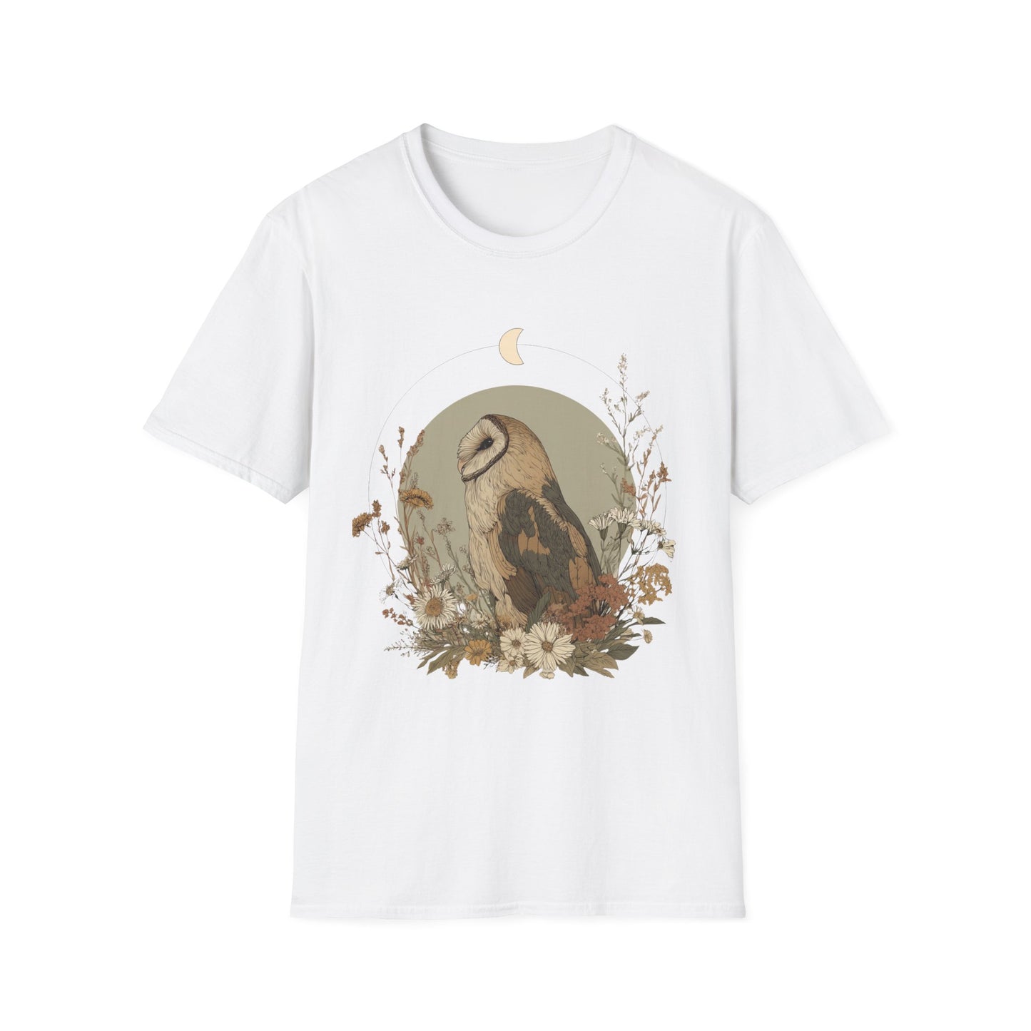 Crescent Moon Barn Owl T-Shirt