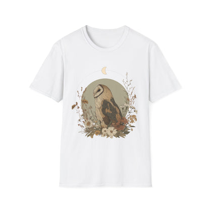 Crescent Moon Barn Owl T-Shirt