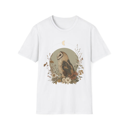 Crescent Moon Barn Owl T-Shirt
